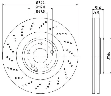 1x  MINTEX Brake Disc
