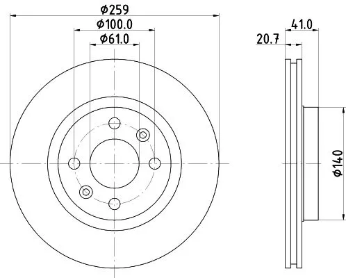 1x  MINTEX Brake Disc