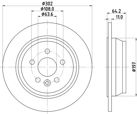 1x  MINTEX Brake Disc