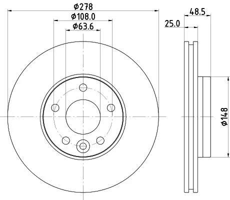 MINTEX MINTEX (MDC2807C) 1x  MINTEX Brake Disc 