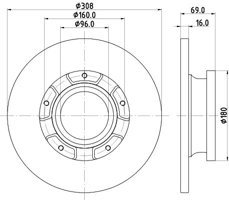 MINTEX MINTEX (MDC2810C) 1x  MINTEX Brake Disc 