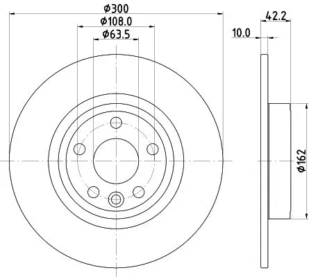 1x MINTEX MDC2822C Brake Disc