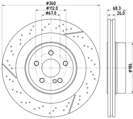 1x  MINTEX Brake Disc