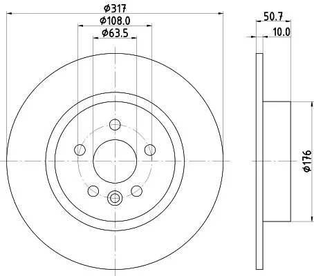 1x  MINTEX Brake Disc