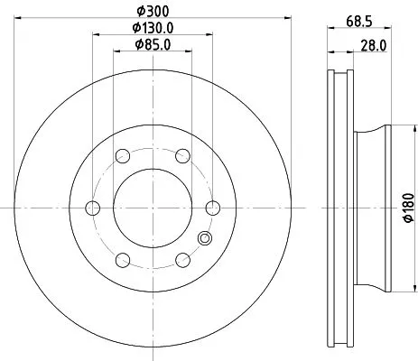 1x  MINTEX Brake Disc