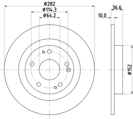 MINTEX MINTEX (MDC2857C) 1x  MINTEX Brake Disc 