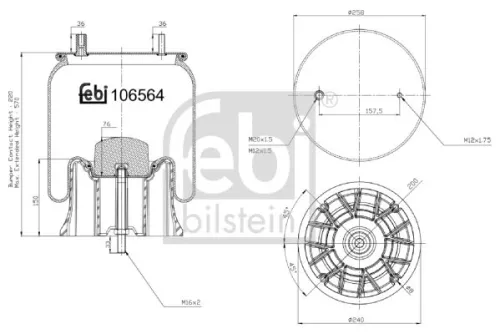 FEBI BILSTEIN FEBI BILSTEIN 106564 Febi Air Bag Suspension Spring 