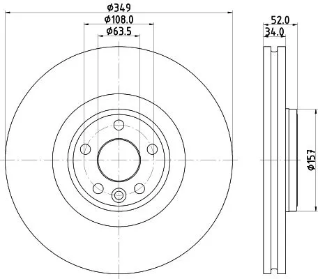 1x MINTEX MDC2862C Brake Disc