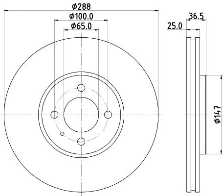 MINTEX MINTEX (MDC2863C) 1x  MINTEX Brake Disc 