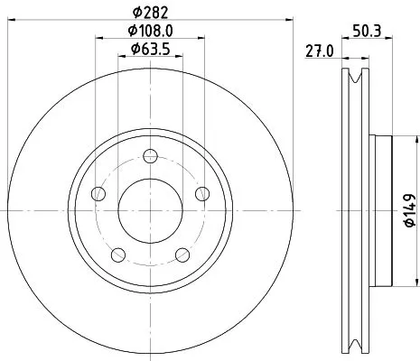 1x  MINTEX Brake Disc