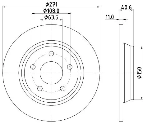 1x MINTEX MDC2867C Brake Disc