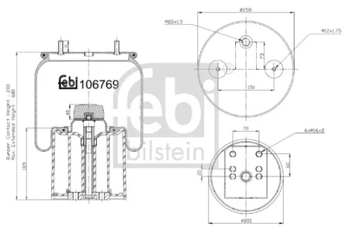 FEBI BILSTEIN FEBI BILSTEIN 106769 Febi Air Bag Suspension Spring 