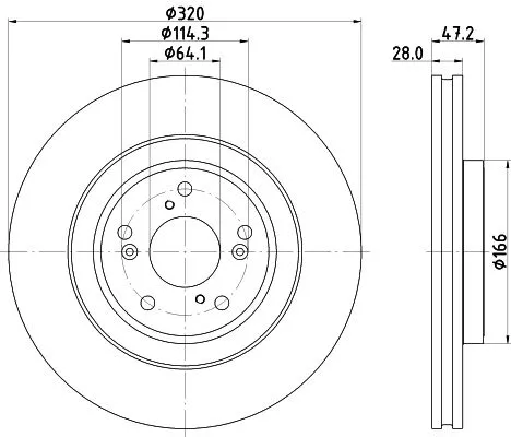 MINTEX MINTEX (MDC2887C) 1x MINTEX MDC2887C Brake Disc 