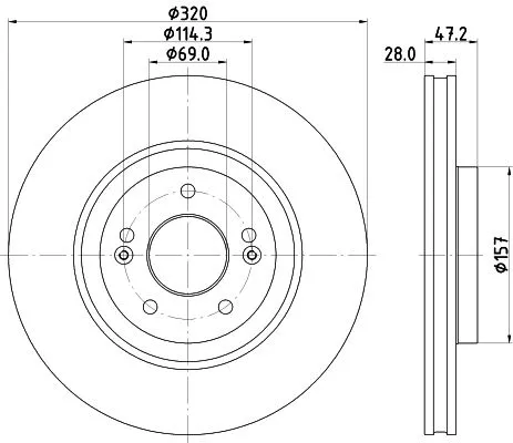 MINTEX MINTEX (MDC2888C) 1x  MINTEX Brake Disc 