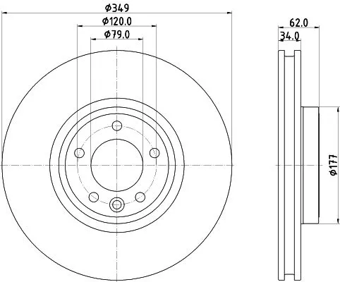 1x MINTEX MDC2902C Brake Disc