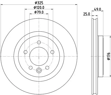 1x MINTEX MDC2904C Brake Disc