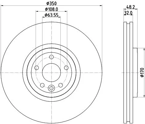 1x MINTEX MDC2907C Brake Disc