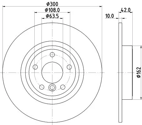 1x MINTEX MDC2911C Brake Disc