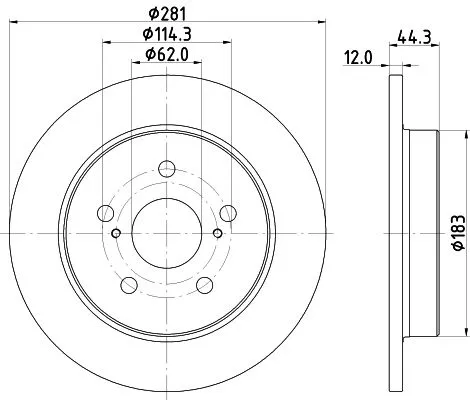 MINTEX MINTEX (MDC2912C) 1x  MINTEX Brake Disc MDC2912C 281 