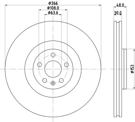 1x MINTEX MDC2913C Brake Disc