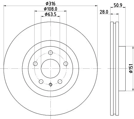 1x MINTEX MDC2914C Brake Disc