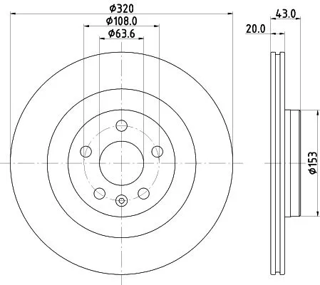 1x  MINTEX Brake Disc
