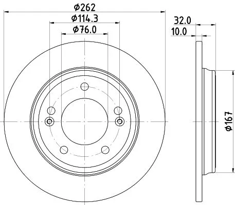 1x MINTEX MDC2921C Brake Disc