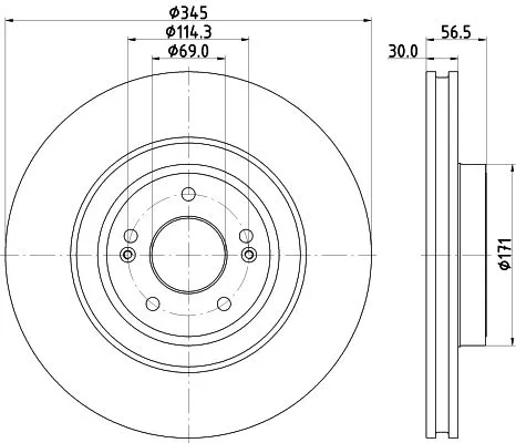 1x  MINTEX Brake Disc