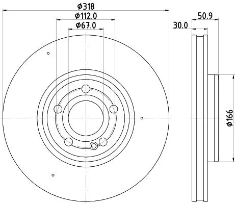 1x MINTEX MDC2947C Brake Disc