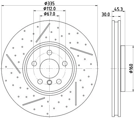 1x MINTEX MDC2951C Brake Disc