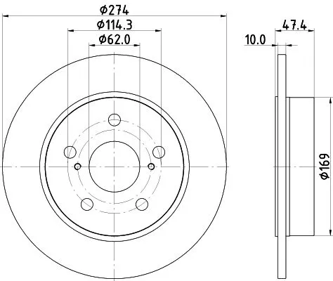 1x  MINTEX Brake Disc