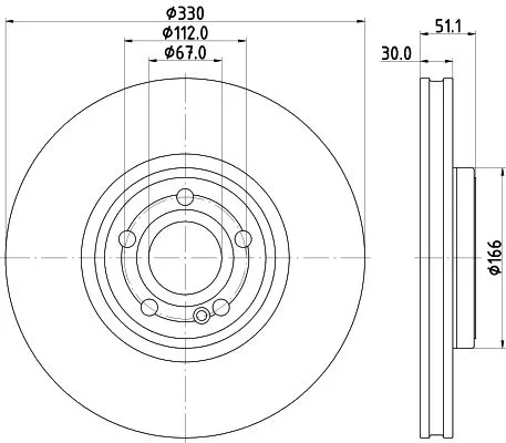 1x  MINTEX Brake Disc