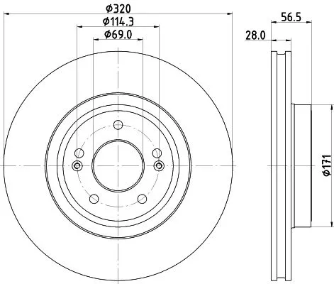 1x  MINTEX Brake Disc
