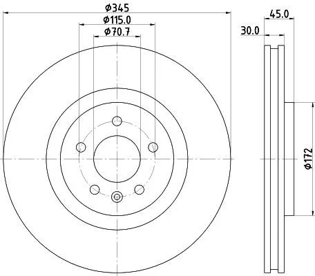 1x  MINTEX Brake Disc