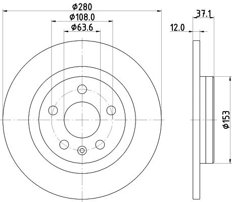1x  MINTEX Brake Disc