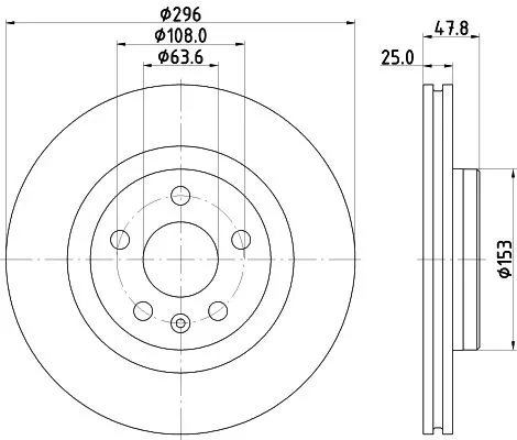 1x  MINTEX Brake Disc