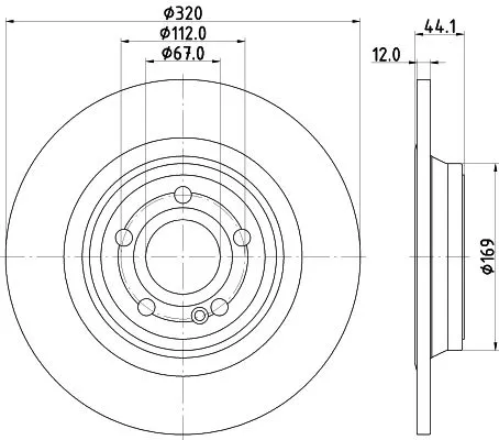1x  MINTEX Brake Disc