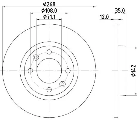 1x  MINTEX Brake Disc