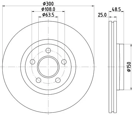 1x  MINTEX Brake Disc