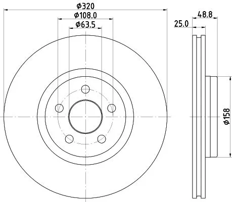 1x  MINTEX Brake Disc