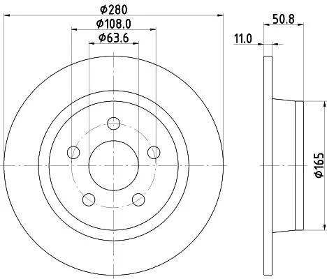 1x  MINTEX Brake Disc