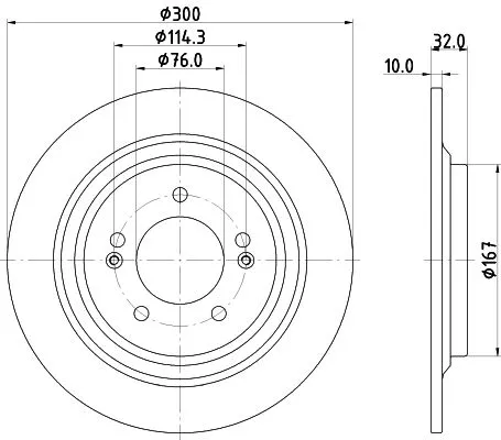 1x  MINTEX Brake Disc