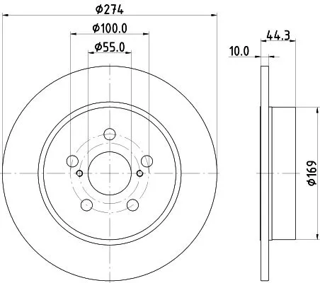 1x MINTEX MDC3025C Brake Disc