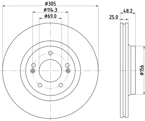 1x  MINTEX Brake Disc