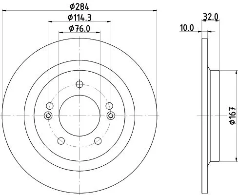 1x  MINTEX Brake Disc