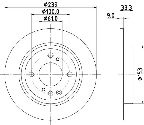 1x MINTEX MDC3035C Brake Disc