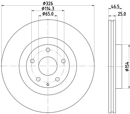 MINTEX MINTEX (MDC3044C) 1x  MINTEX Brake Disc MDC3044C 326 