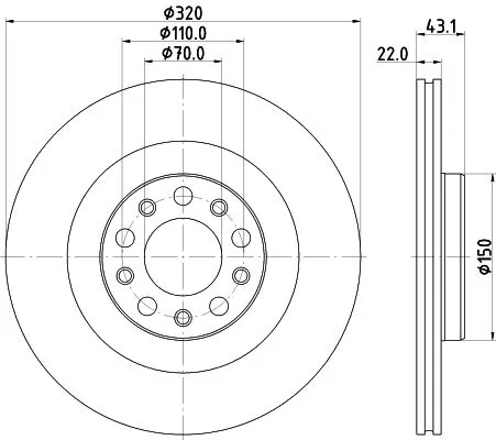 1x  MINTEX Brake Disc