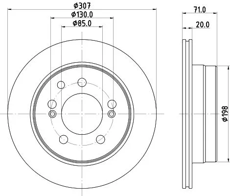 1x  MINTEX Brake Disc