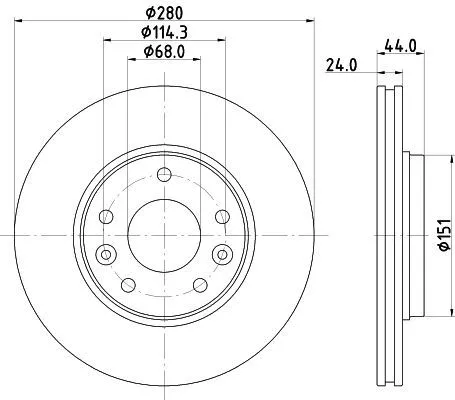 1x  MINTEX Brake Disc